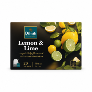 Dilmah Exquisitely Flavoured Lemon & Lime Ceylon Black Tea 20 Tea Bags (40g)
